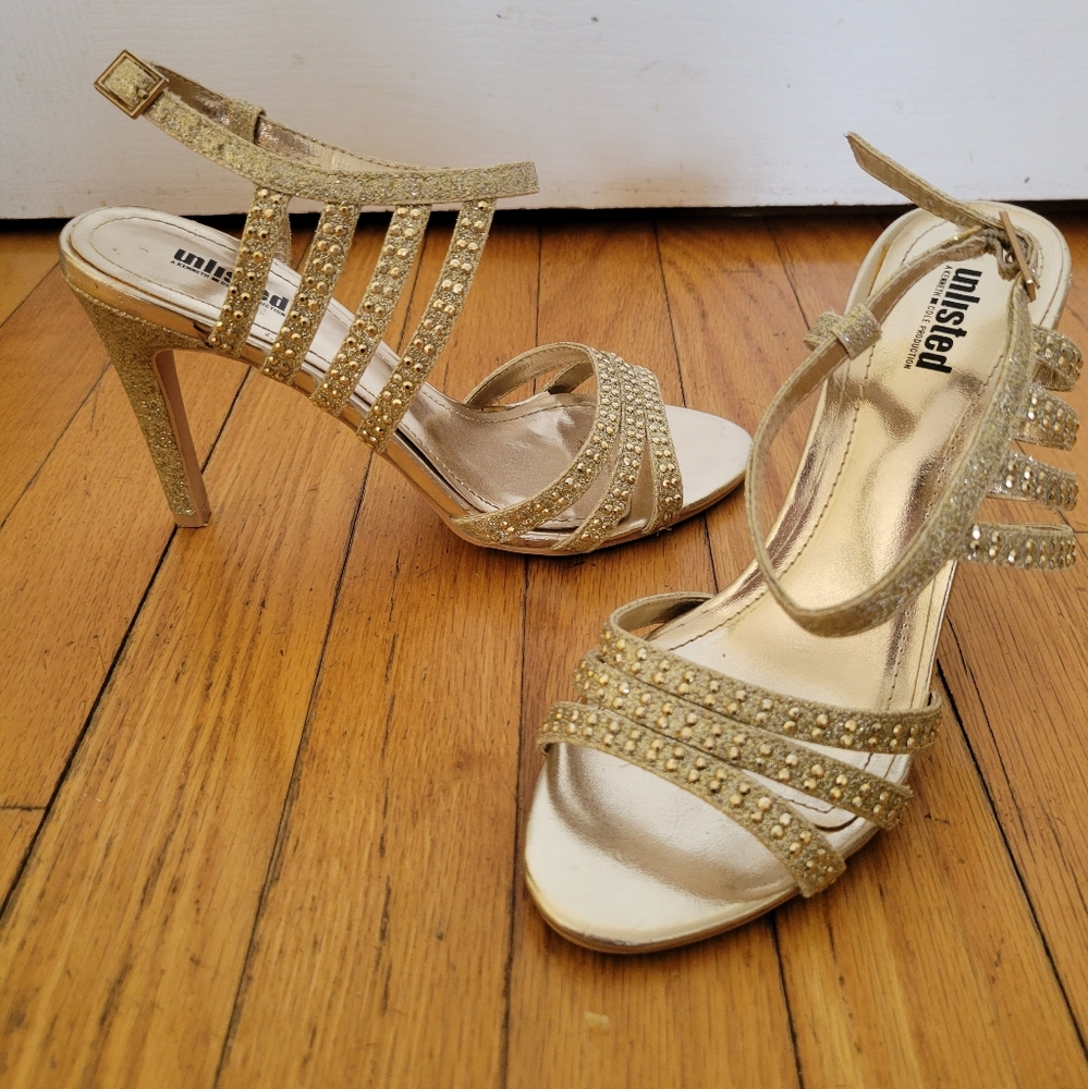 Dress gold heels